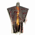 Blood-dyed luminous plastic skull hanging ghost Halloween decoration with glow-in-the-dark properties