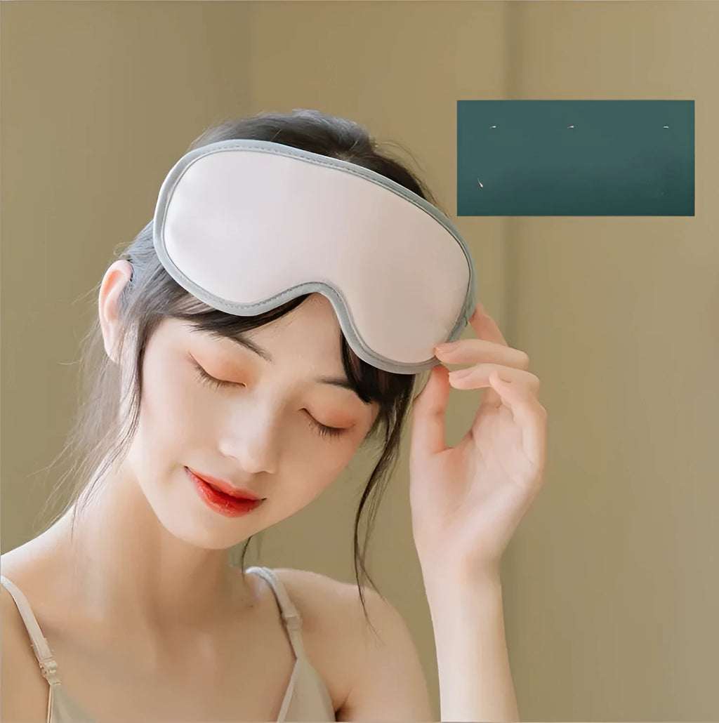 Portable steam sleep massage goggles with USB charging port and adjustable settings