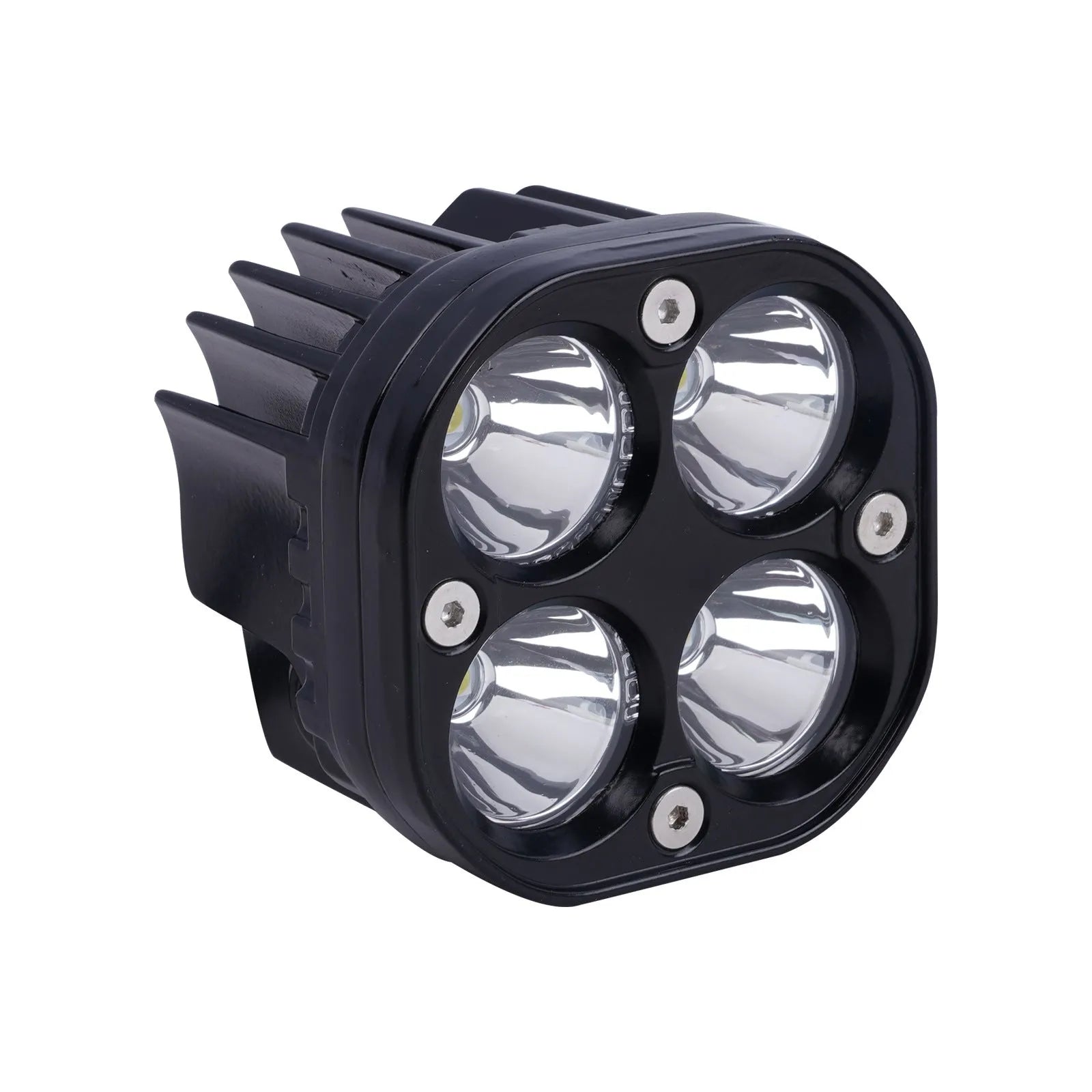 Four-eye headlight conversion kit with aluminium base plate for motorcycle car modification