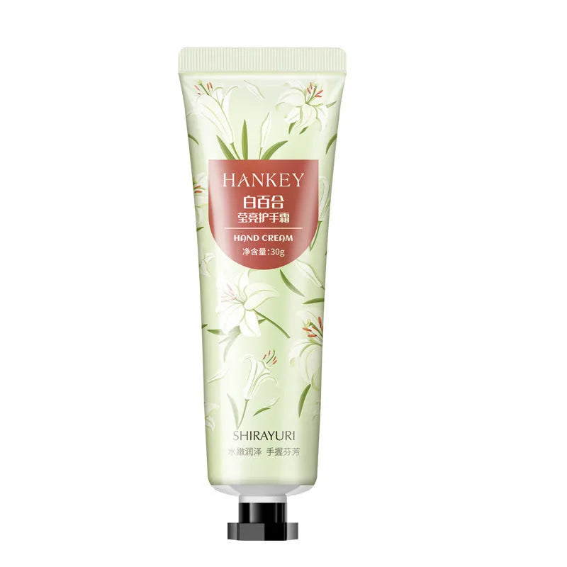 30g hand cream tube with fruit and botanical fragrance options for dry skin moisturisation