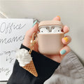 Cylinder ice cream design silicone AirPods 2 case protector set in photo colour