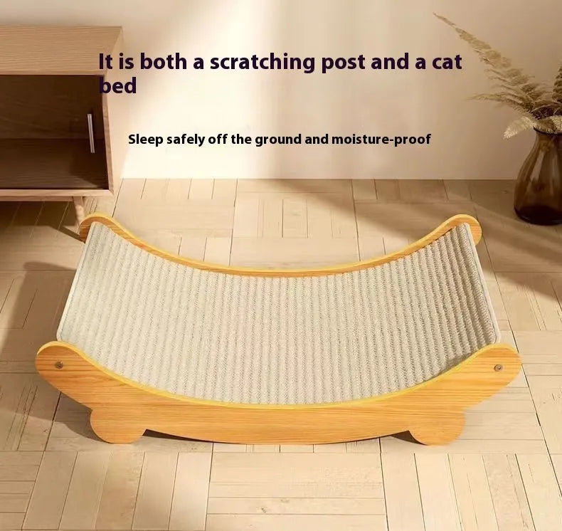 Sisal cat scratch board with sisal blanket surface in pastoral style design