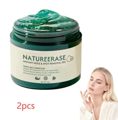 Natureerase Instant Mole Spot Removal Gel 45g tube for facial and body skincare treatment