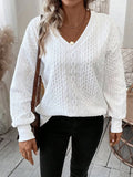 Milky white casual T-shirt with 3D pattern and loose fit in Japanese Korean style