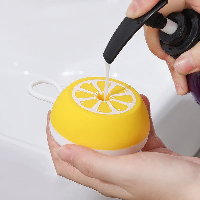 Pet bath brush with soft silicone bristles and 3D massage head for dog and cat washing