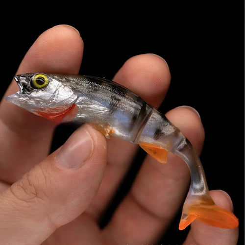 T-tail catfish fishing lures in fish colour pattern soft plastic baits for sea and freshwater angling