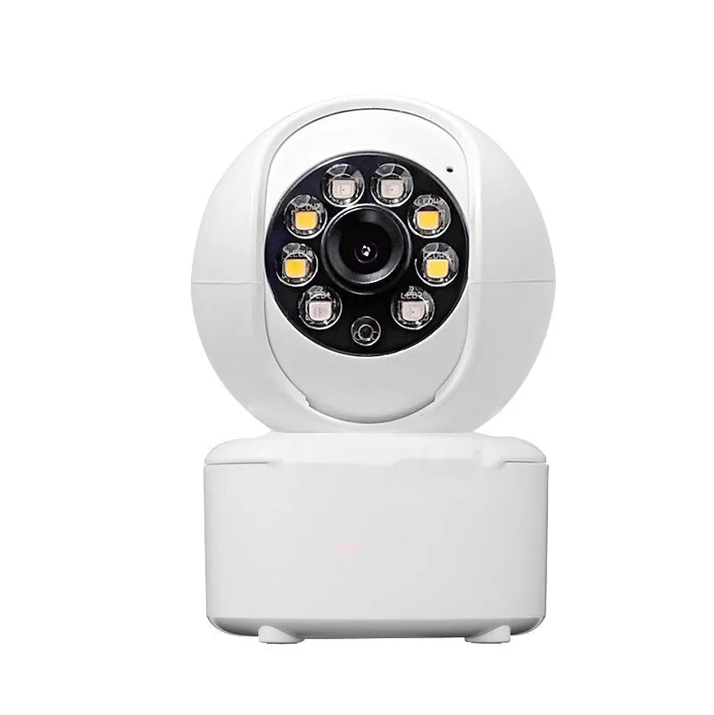 1080p Bluetooth indoor security camera with dual lights and ceiling mount bracket