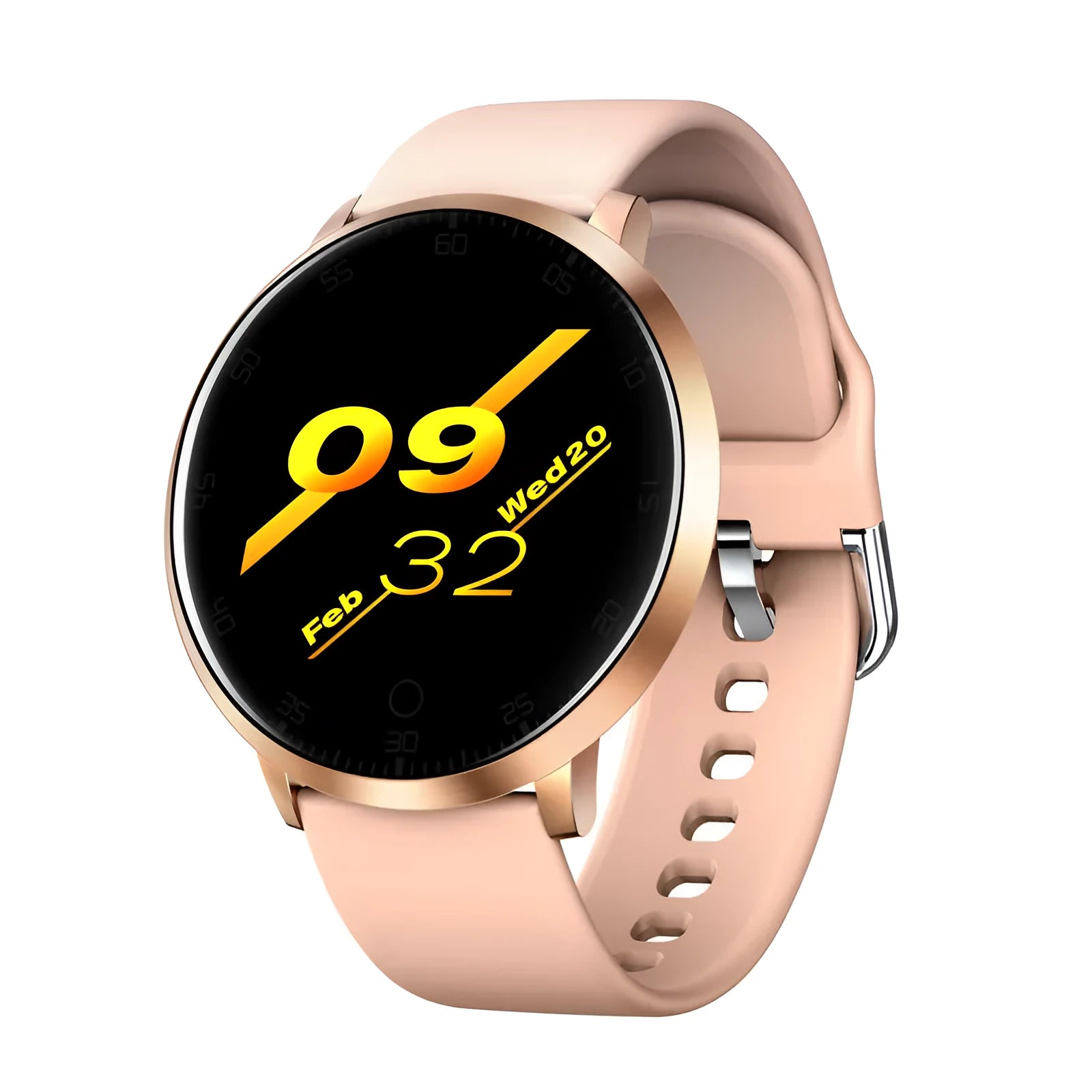 Ultra-thin waterproof smart health bracelet with 1.3 inch screen on silicone wristband