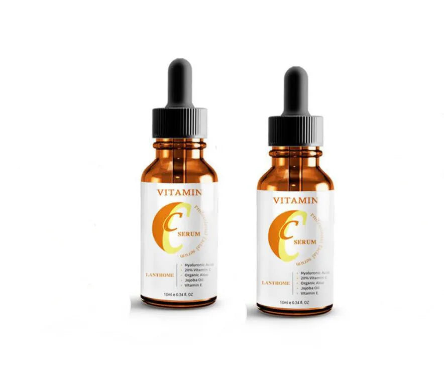 10ml bottle of Vitamin C Hyaluronic Acid Facial Serum for skin brightening and anti-aging