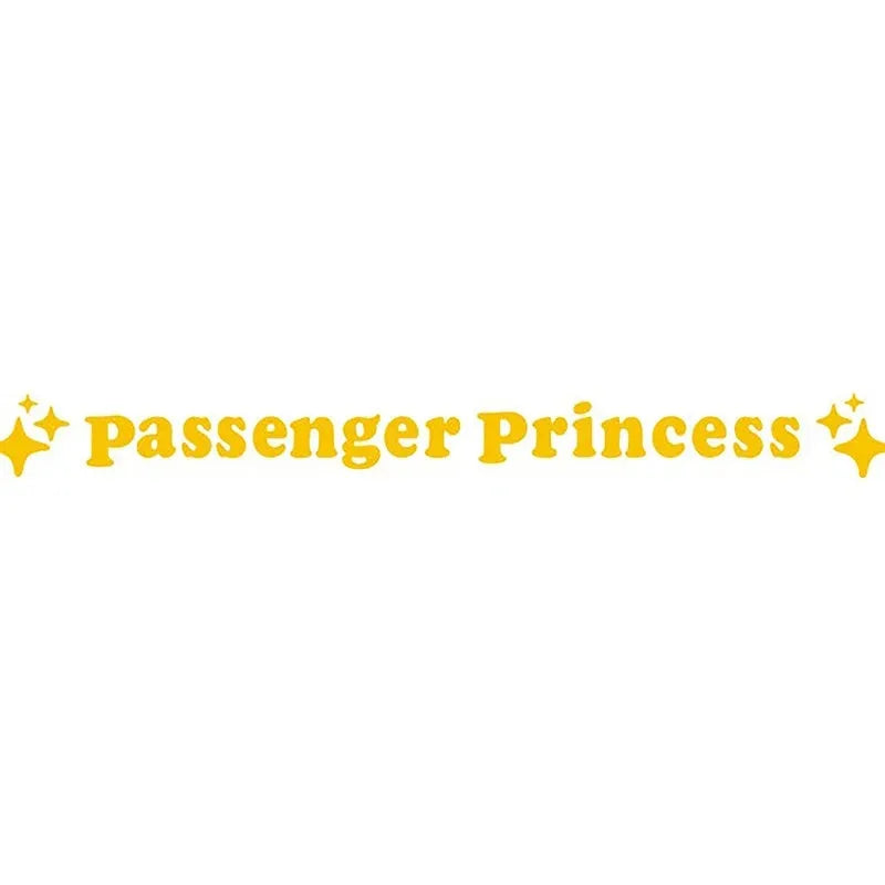 Passenger princess rearview mirror decorative sticker measuring 12.5cm diameter with reflective colour options