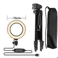 Adjustable live phone stand extended to maximum height with smartphone mounted