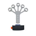 Black or grey silicone finger flexion and extension trainer with adjusting belt for adult hand rehabilitation