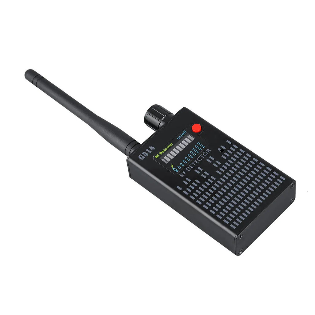 Black G318 aluminium alloy hole camera detector measuring 102x52.5x21.5mm for portable security checking