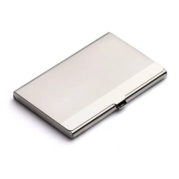 304 stainless steel business card case with laser sculpture geometric design
