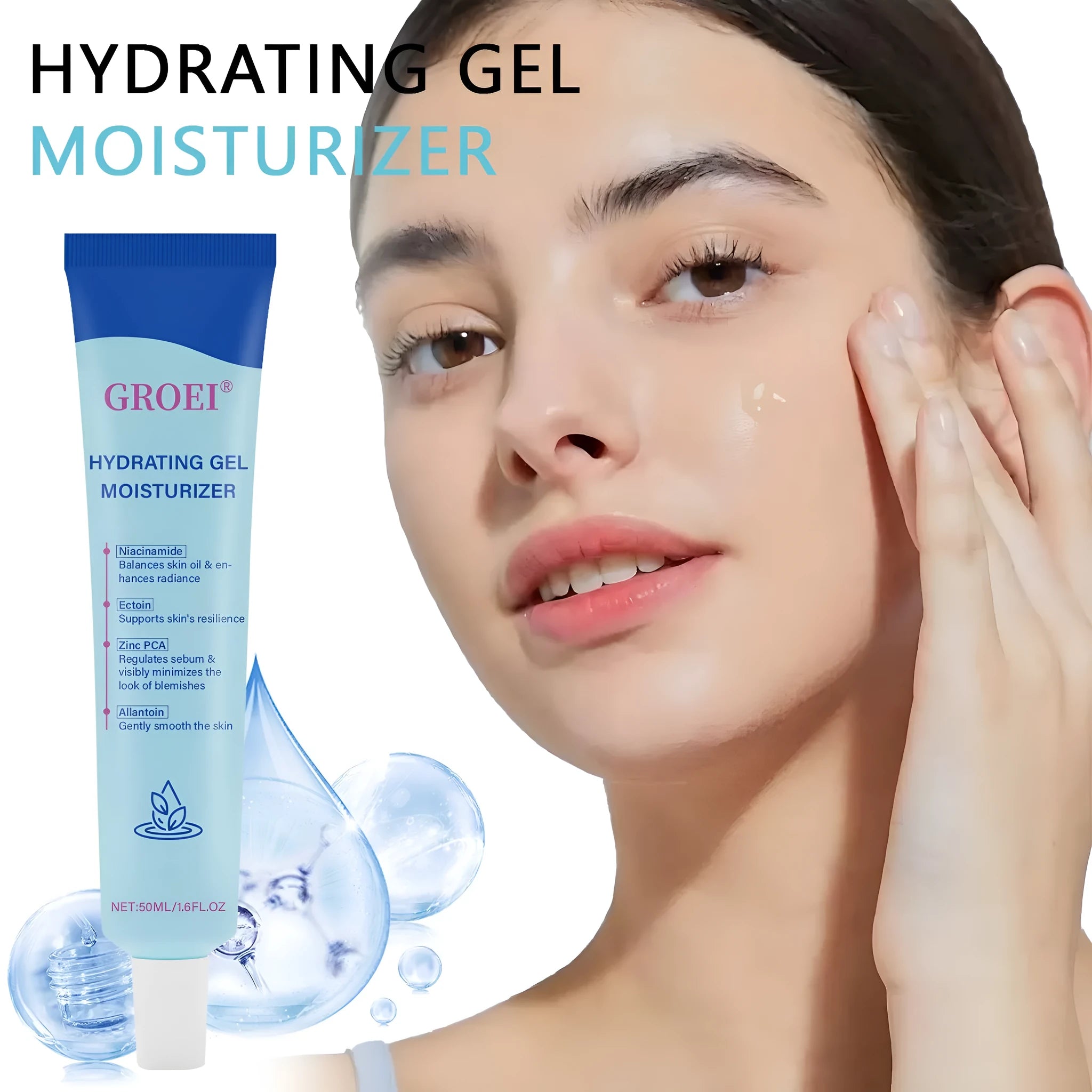 50ml hyaluronic acid moisturising gel with pump dispenser