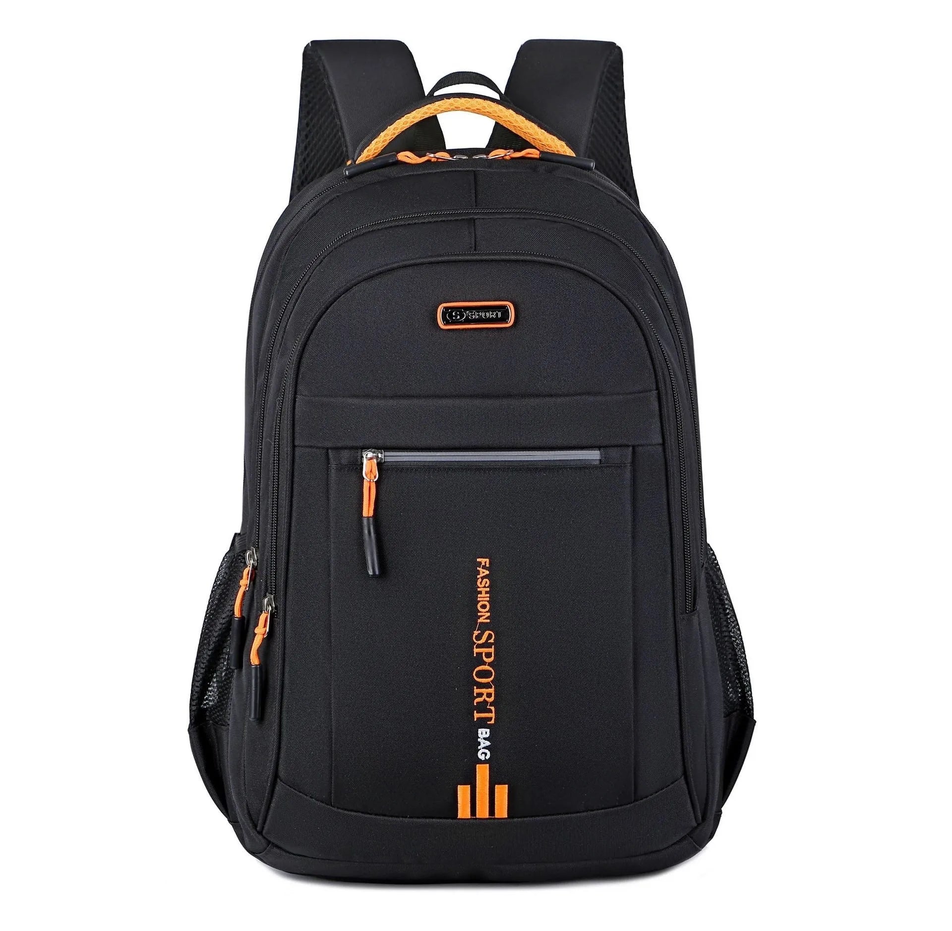 Capacity backpack in oxford cloth with airpillow straps showing sewing line details