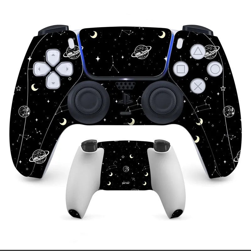 PS5 controller protection stickers with micro-frosted PVC surface in various design styles