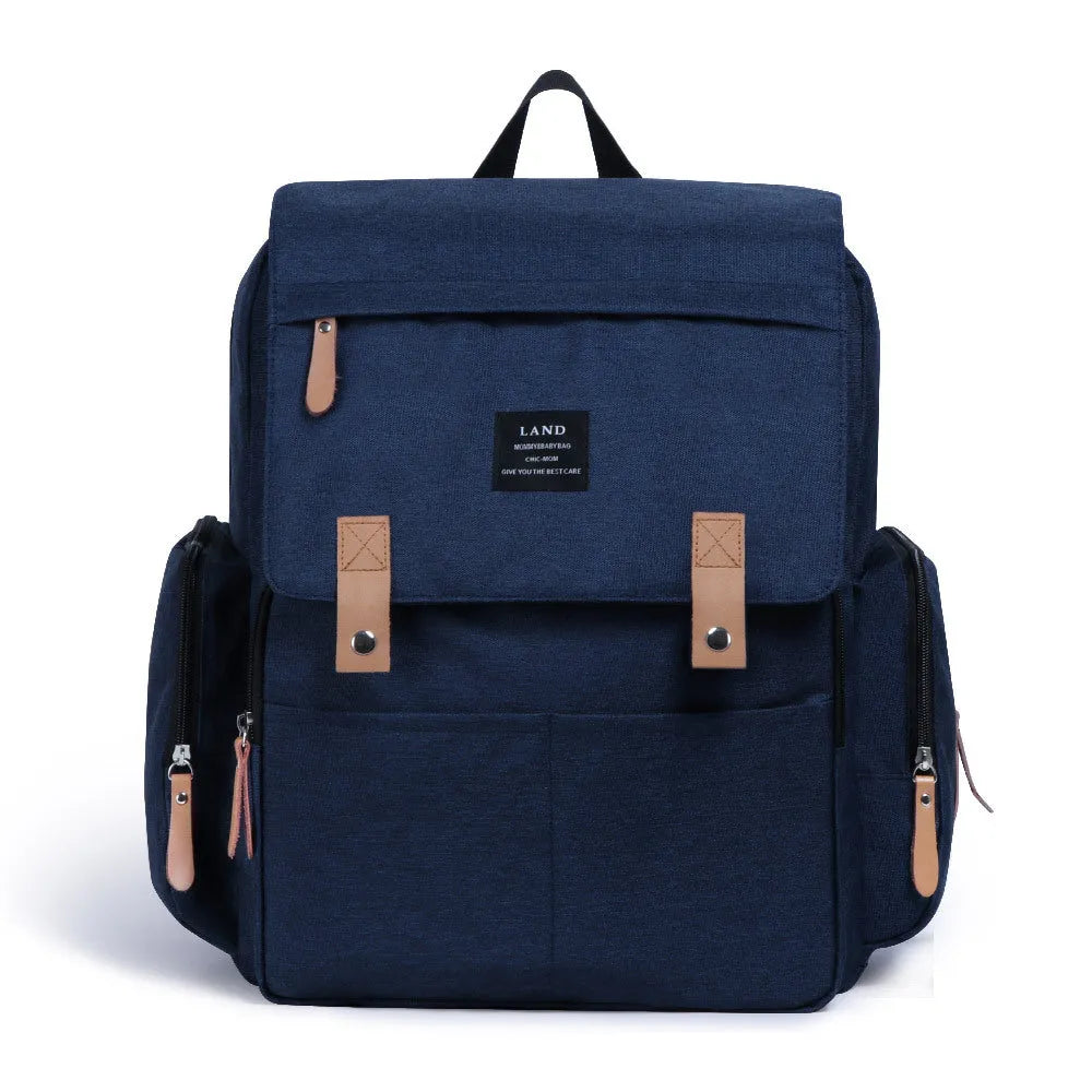 LAND Mommy large capacity Oxford cloth diaper backpack with changing mat in multiple colour choices