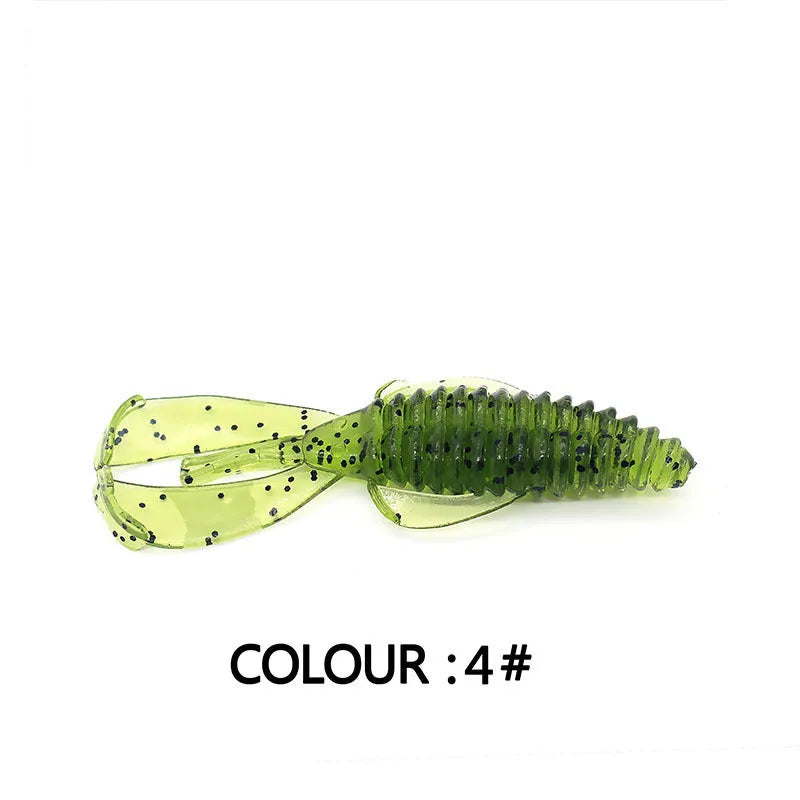 Soft plastic PVC fishing lure measuring 8cm with simulation bait design in multiple colour options