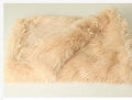Soft grey plush dog blanket shown with a medium-sized dog lying on it.