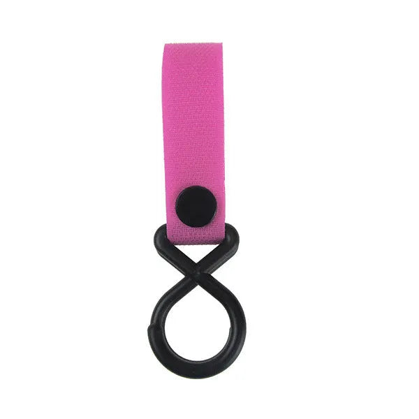 Nylon luggage velcro hook shown in multiple colour options including red, blue, green, and yellow variants
