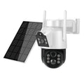 Outdoor solar wireless wifi security camera with solar panel in black colour option