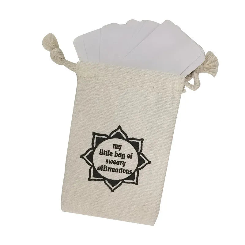Set of 16 funny affirmation cards in adorable healing series style with colour printing