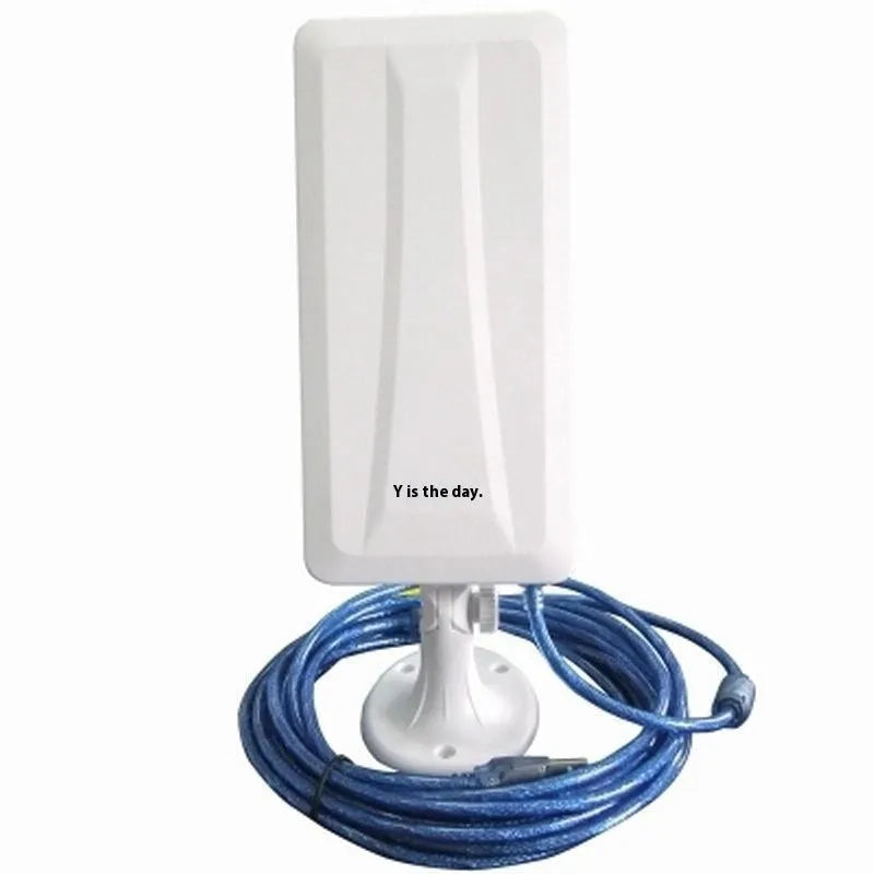 White high-power USB wireless network card for desktop and laptop computers