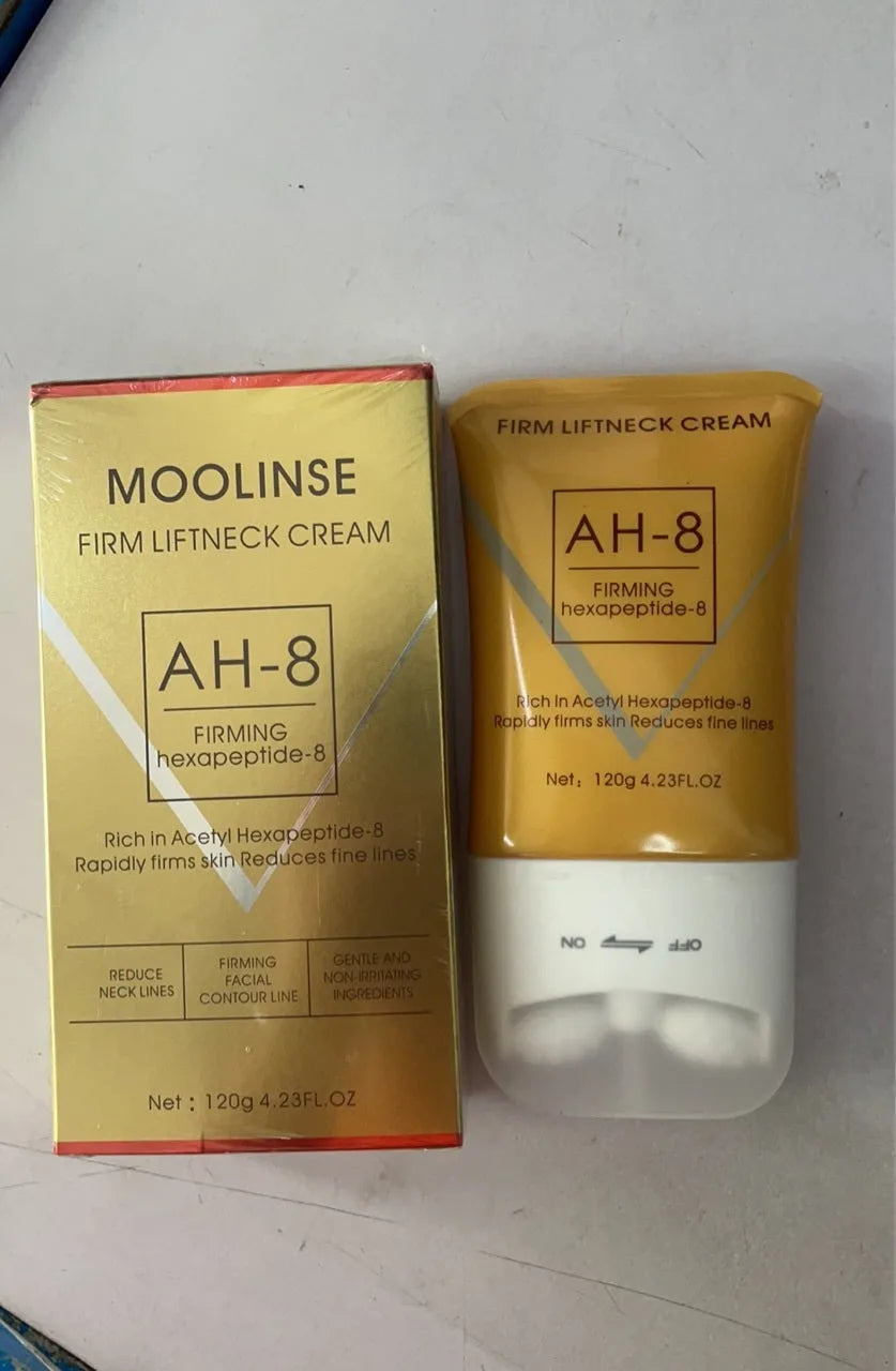 Neck moisturising cream with massage roller for dry skin application