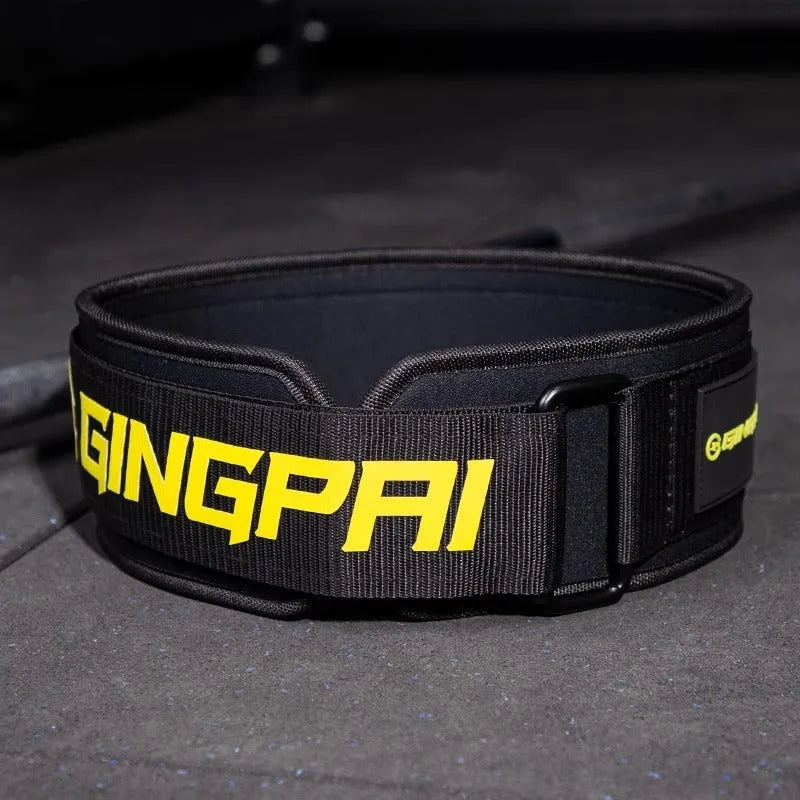 Adjustable weightlifting protection belt for abdominal support during squat and deadlift exercises