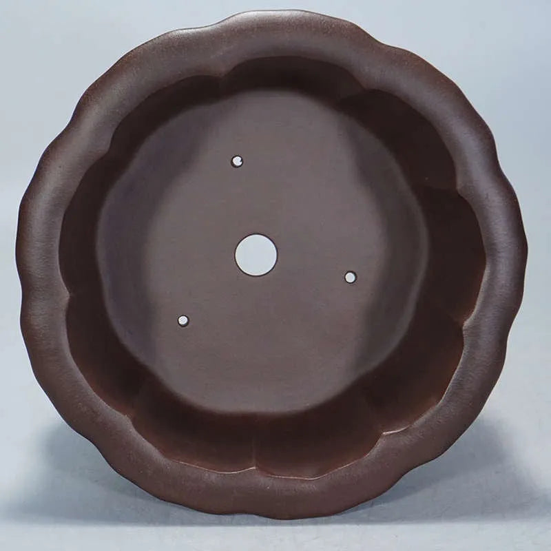 Purple sand bonsai flowerpot Chinese classical style 37x37x20cm rectangular planter
