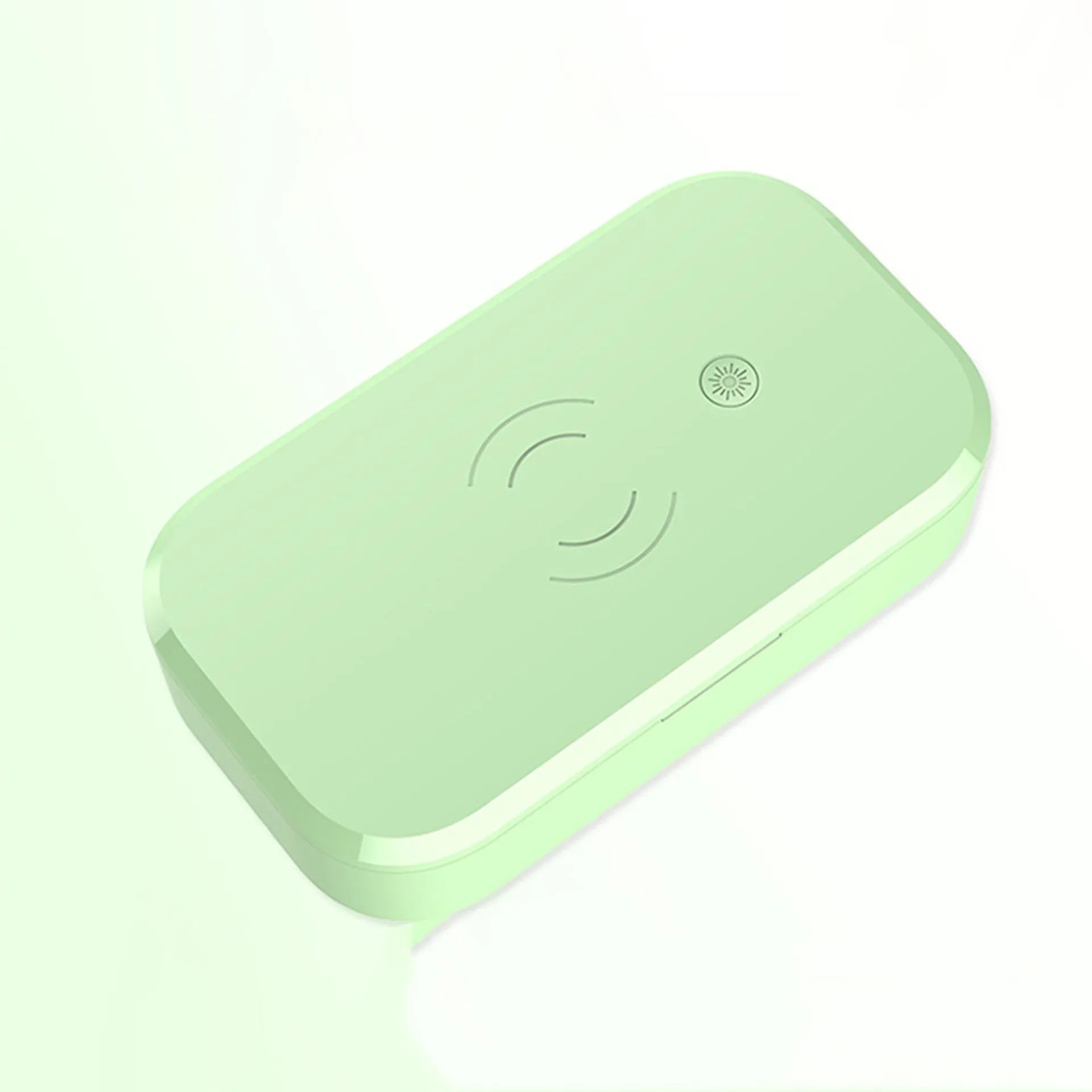 White ultraviolet disinfection box for nail tools and phones with wireless charging function