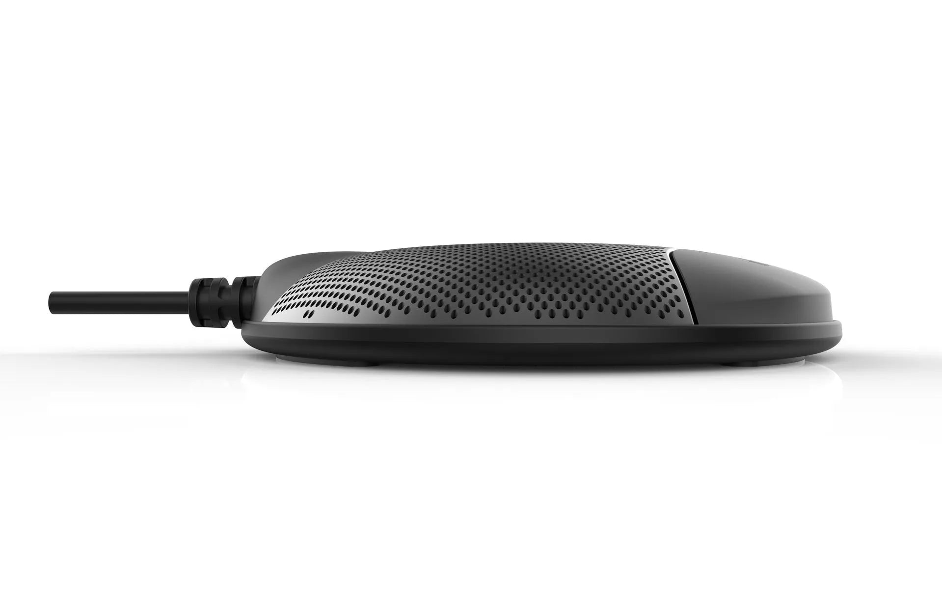 Black A7 USB condenser microphone for conference calls and recording with 9cm dimensions