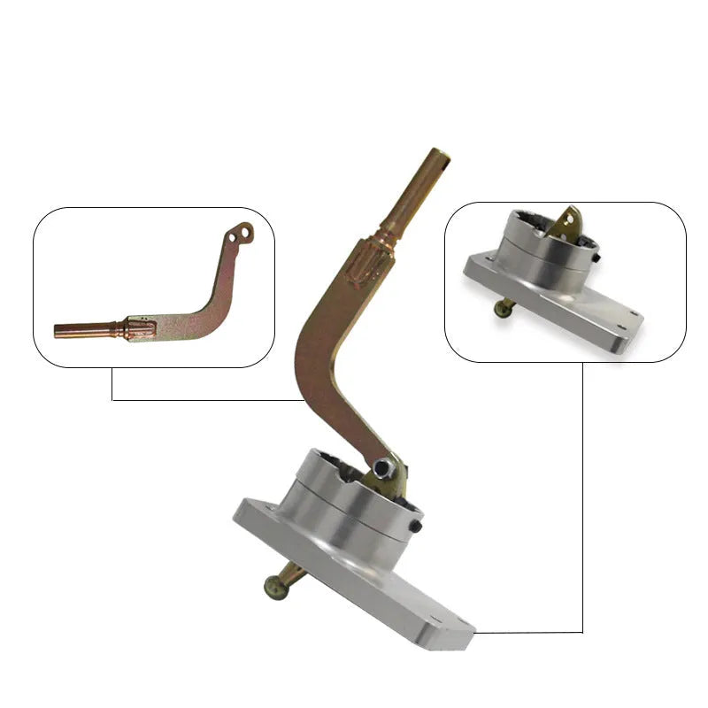 Silver aluminium alloy quick short rod gear lever for Horton car models