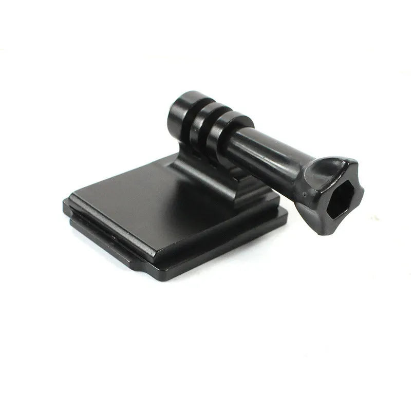Black aluminium alloy and plastic helmet holder extension with quick release bracket for GoPro Hero 3 and 4 cameras