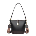 Korean style soft PU bucket bag with adjustable straps and internal organiser compartments