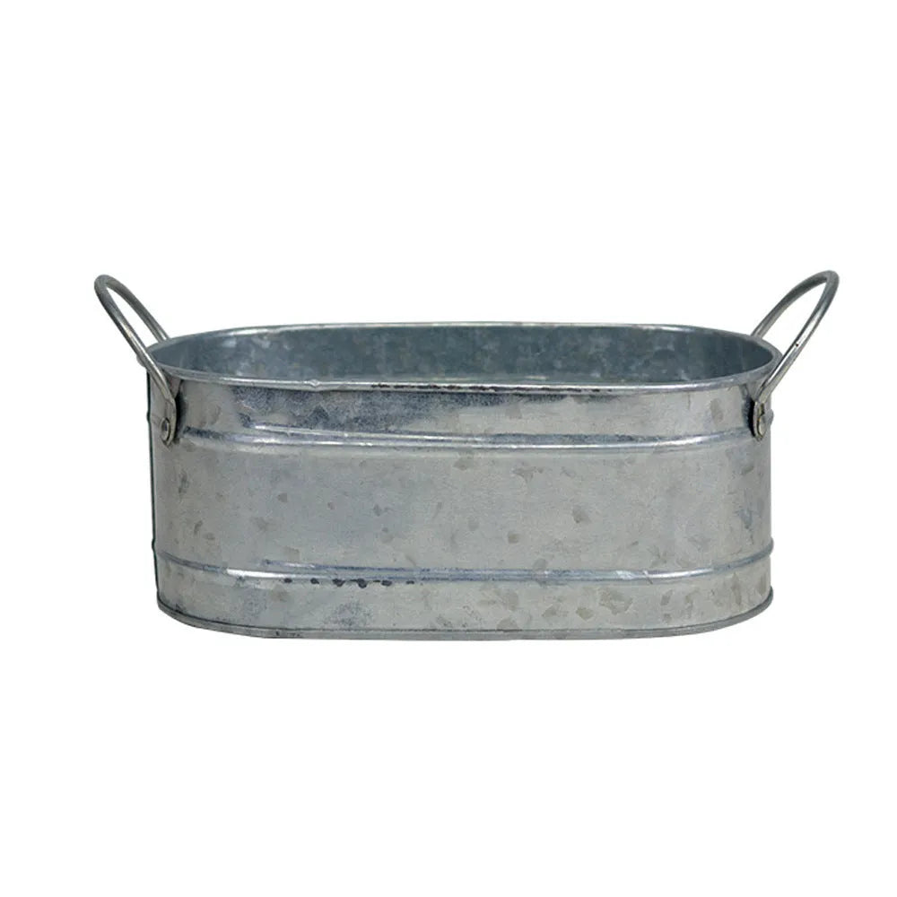 Iron sheet succulent flowerpot for desktop use with corrosion-resistant metal construction