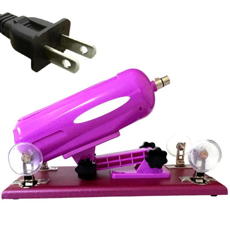 Bobb women's automatic telescopic thrusting sex tool in purple, black, and pink colours