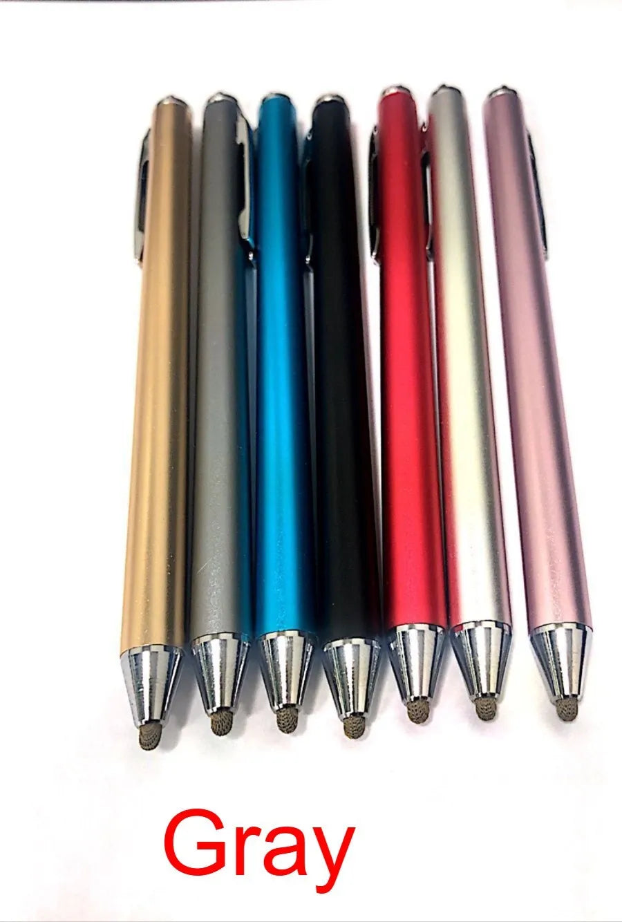 Fine-tipped metal stylus for smartphone and tablet touchscreens in multiple colours