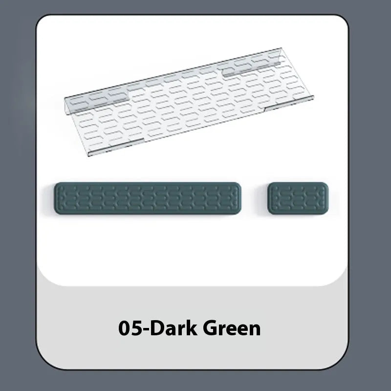 Double-sided computer pad with resin surface and memory foam wrist rest in multiple colour options