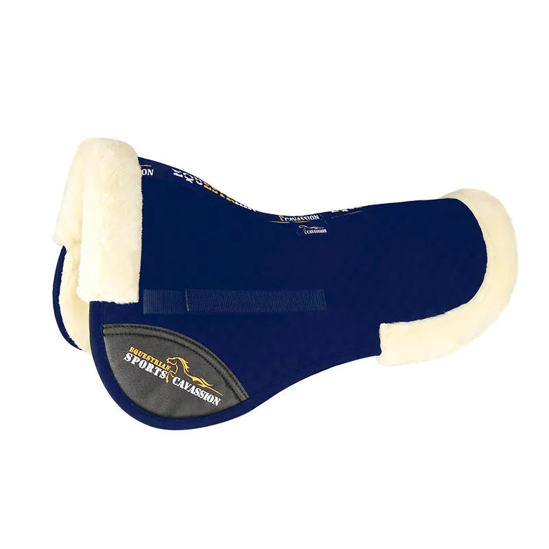 Wool riding saddle pad for waist protection in equestrian sports and cycling