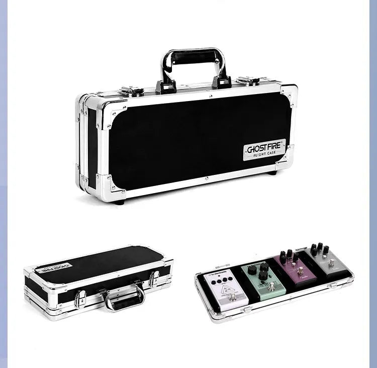 T-EC8 aviation box guitar comprehensive effects unit with trumpet foot controller in flight case