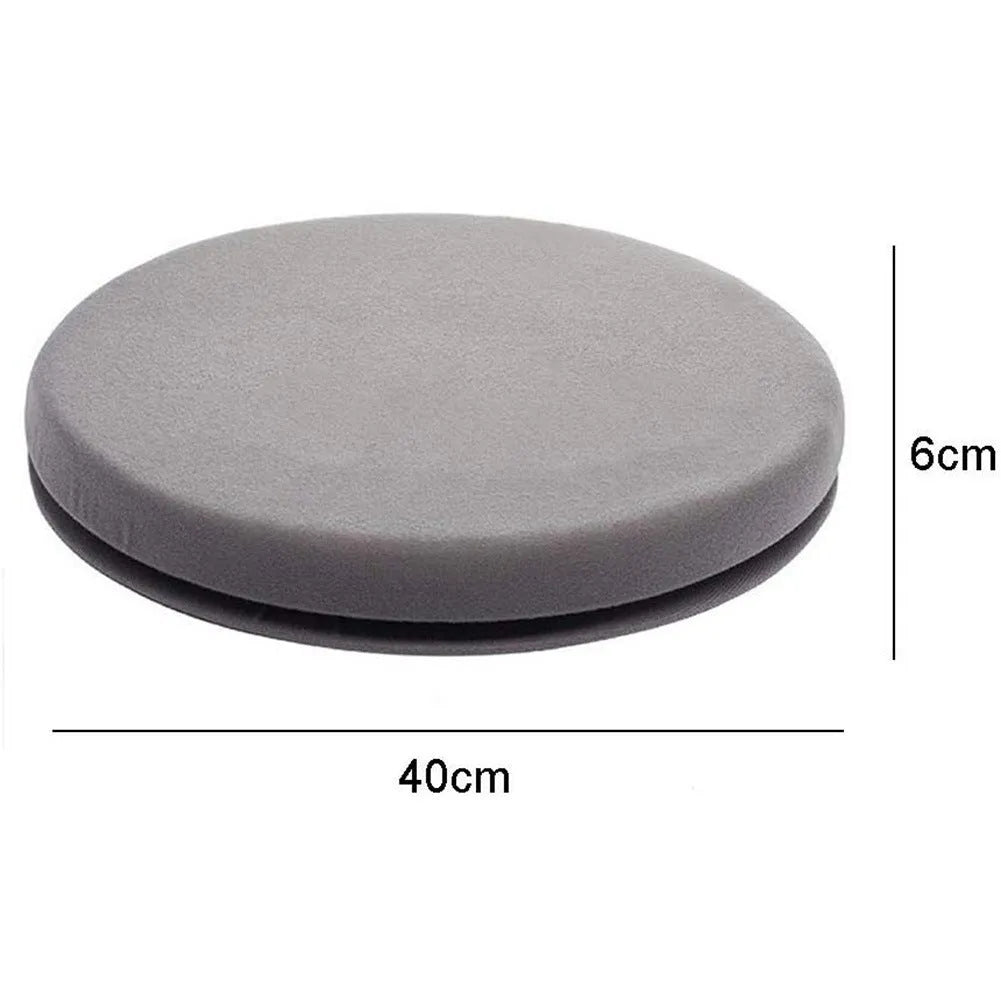 Car seat cushion with 360 rotation and non-slip base made of slow rebound sponge and plush cloth