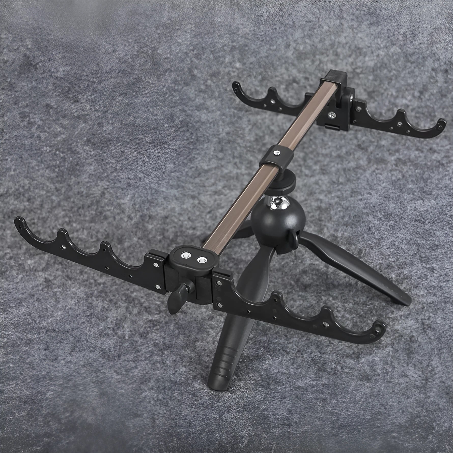 Aluminium triangle ice fishing rod holder bracket for small fishing rods