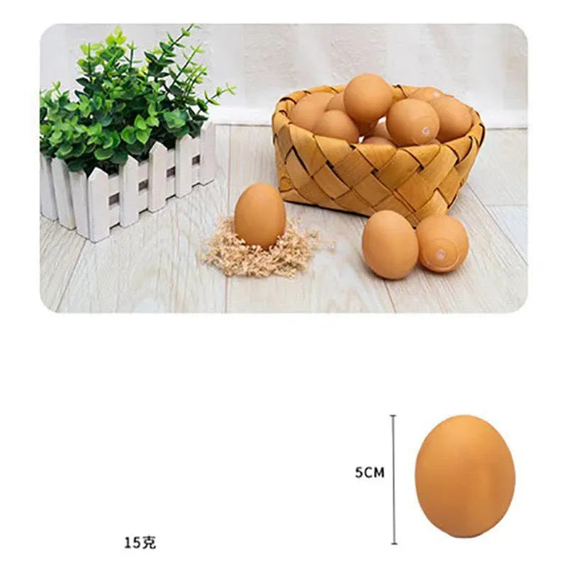 Bright coloured rubber egg-shaped dog toy with textured surface for dental cleaning