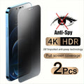 Anti-peeping tempered glass iPhone screen protector showing privacy angle restriction feature