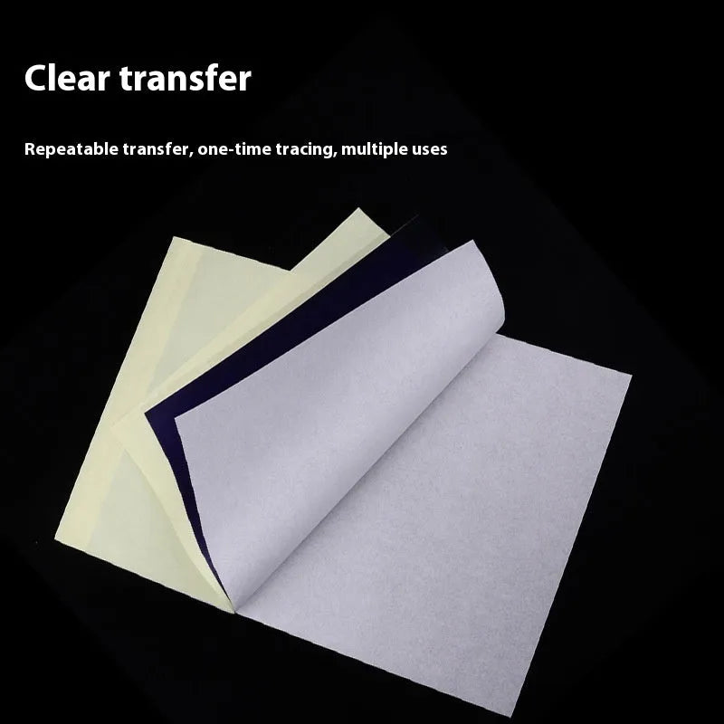 A4 tattoo transfer paper packs with transfer paste gel for quadruple copy designs