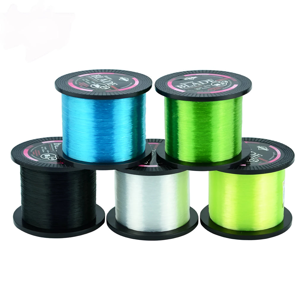 Seaknight1000 M spool of nylon monofilament fishing line in white, green, blue, yellow, or black.