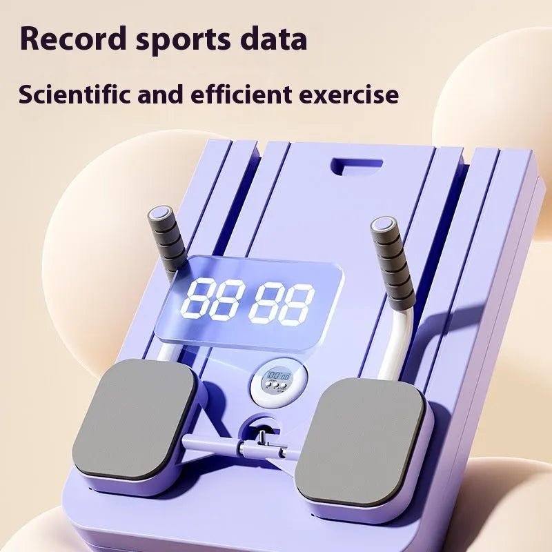 Standard purple automatic rebound abdominal wheel fitness equipment for home use