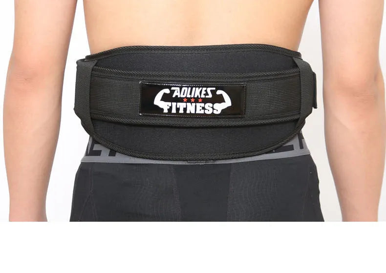 Nylon fitness weightlifting waistband in black, red or yellow colour options